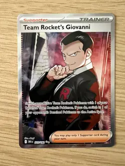 Pokemon TCG Team Rockets Giovanni 225/182 DR Illustration Rare English - Image 1