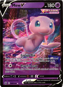 Pokemon TCG Mew V Crown Zenith 060/159 Holo Ultra Rare NM - Image 1