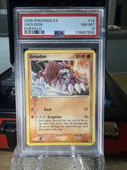 2005 Pokemon Groudon Ex Emerald 14/106 PSA 8 - Image 1
