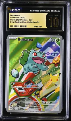 Pokemon First Partner Jumbo Kanto Starters Bulbasaur CGC Pristine 10 - Image 1