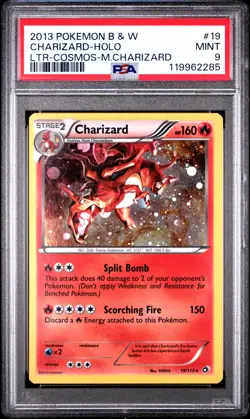 POKEMON LEGENDARY TREASURES CHARIZARD #19 COSMOS HOLO PSA 9 MINT #119962285 - Image 1