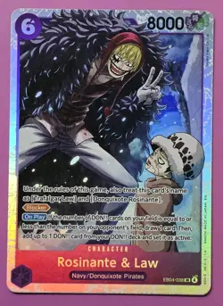 One Piece The Azure Sea’s Seven OP14-EB04 Rosinante & Law EB04-038 SR English - Image 1