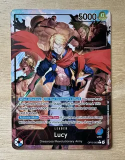 One Piece TCG OP15-002 Lucy Alt Art Leader Adventure on KAMI's Island English - Image 1