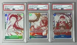 One Piece Sequential PSA 10 Luffy Ace Sabo 3rd Anniversary Treasure Campaign - Image 1