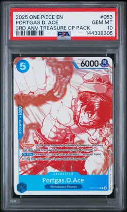 One Piece Sequential PSA 10 Luffy Ace Sabo 3rd Anniversary Treasure Campaign - Image 5