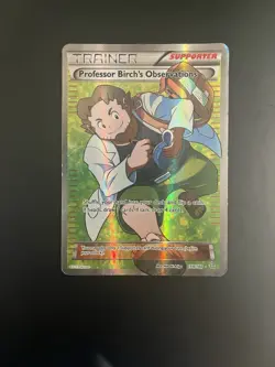 Pokemon Professor Birch's Observations 159/160 XY Full Art Holo Trainer Card - Image 1