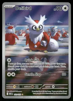 Pokemon Cards Delibird 152/132 Mega Evolution Illustration Rare NM - Image 1