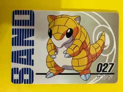 Sandshrew No.027 Pokemon Anime Mini Card Nintend very rare Japanese Japan F/S - Image 2