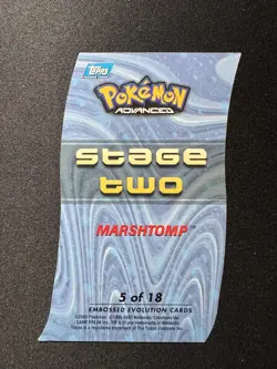 Marshtomp Pokemon Advanced Challenge Topps Die Cut Evolution Card 5 of 18 TCG - Image 4