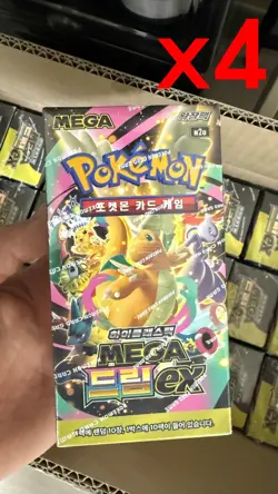 [Sealed] Pokemon Card MEGA DREAM EX booster box 4Box set Korean Ver. - Image 1