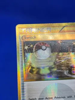 Pokemon XY Primal Clash Switch 163/160 Gold Secret Rare DMG/Creased - Image 3