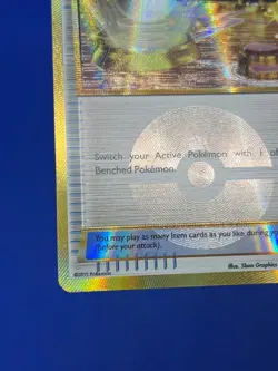 Pokemon XY Primal Clash Switch 163/160 Gold Secret Rare DMG/Creased - Image 5