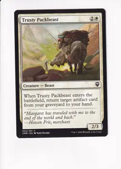 2020 MAGIC THE GATHERING MTG COMMANDER LEGENDS TRUSTY PACKBEAST (#1) (X) - Image 1
