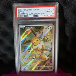 POKEMON EEVEE 2025 SV BLACK STAR PROMO PRISMATIC EVOLUTIONS ETB #173 PSA 10 - Image 1