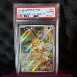 POKEMON EEVEE 2025 SV BLACK STAR PROMO PRISMATIC EVOLUTIONS ETB #173 PSA 10 - Image 2