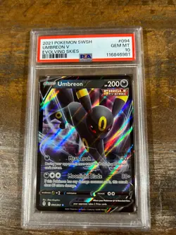 POKEMON 2021 Evolving Skies UMBREON V #094 PSA 10 Gem Mint RARE - Image 1