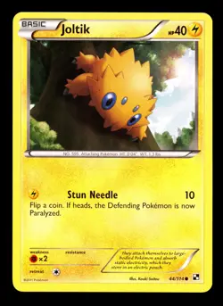2011 Pokemon Black & White Joltik 44/114 NM - Image 1