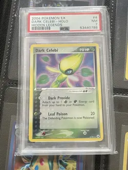 2004 Pokemon Holo Dark Celebi 4/101 Ex Hidden Legends PSA 7 NM - Image 1