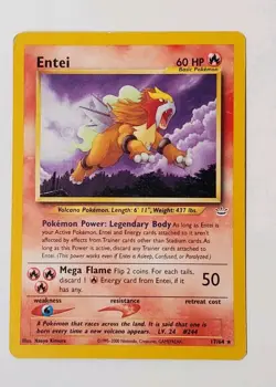 Entei Pokemon Card 17/64 WOTC Neo Revelations Vintage Non-holo - Image 1