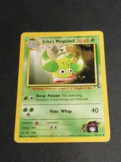 Pokemon Gym Heroes Card 49/132 Erika's Weepinbell - Image 1