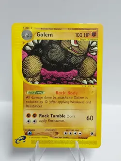 Pokemon TCG Card English e-Series Expedition Golem 49/165 Rare Vintage - Image 1