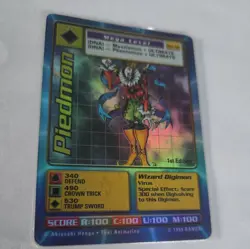 Digimon CCG Piedmon Bo-42 Holo 1st Edition Mega Card 1999 Bandai Vintage - Image 2