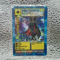 Myotismon Bo-38 Vintage Digimon Prism Sticker Card 1st Edition 1999 Holo Rare - Image 2
