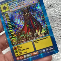 Myotismon Bo-38 Vintage Digimon Prism Sticker Card 1st Edition 1999 Holo Rare - Image 3