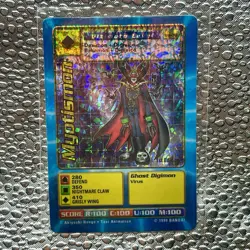 Myotismon Bo-38 Vintage Digimon Prism Sticker Card 1st Edition 1999 Holo Rare - Image 5