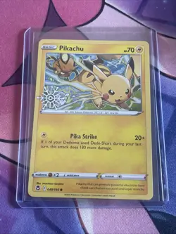 Pikachu 049/195 Holiday Calendar Promo Holo Snowflake Stamped Pokemon Card NM - Image 1