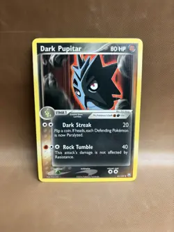 Pokemon Dark Pupitar 41/109 EX Team Rocket Returns Rare Card 2004 - Image 3