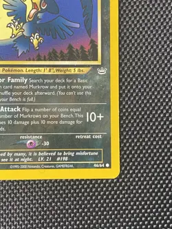 Murkrow 46/64 1st Edition Pokemon Neo Revelation Card Common LP+ - Image 4