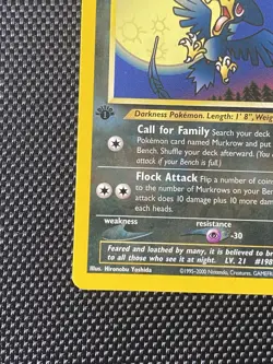 Murkrow 46/64 1st Edition Pokemon Neo Revelation Card Common LP+ - Image 5