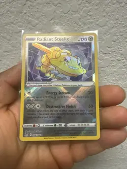 Radiant Steelix Pokemon Lost Origins (2022) English Ultra Rare Foil Card #124 - Image 1