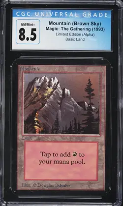 MTG 1993 LEA CGC 8.5 NM/M+ Limited Edition Alpha Mountain (Brown Sky) - Image 1