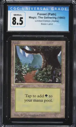 MTG 1993 LEA Limited Edition Alpha CGC 8.5 NM/M+ Forest (Path) - Image 1