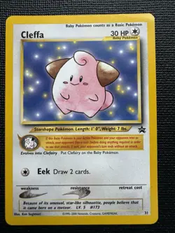 Pokemon WOTC Black Star Promo Lot Cleffa Igglybuff Hitmontop Misdreavus - Image 3