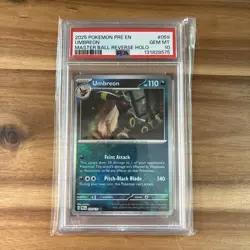 2025 POKEMON PRE EN-PRISMATIC EVOLUTIONS MASTER BALL REVERSE HOLO UMBREON PSA 10 - Image 1