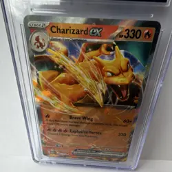 Pokemon Charizard ex CGC 9 Holo 006/165 Scarlet & Violet 151 Double Rare HP 330 - Image 2