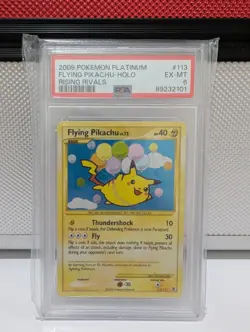 Flying Pikachu 113/111 Rising Rivals Holo Pokemon TCG PSA 6 - Image 1