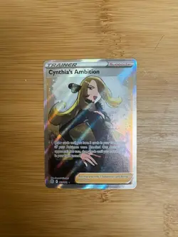 Cynthia's Ambition Ultra Rare Full Art Holo Pokemon TCG 169/172 Brilliant Stars - Image 1