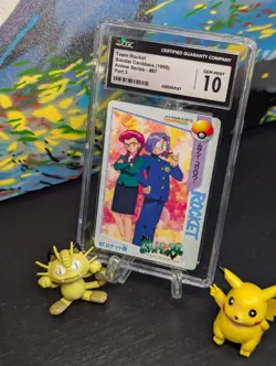 Vintage Pokemon 1998 Team Rocket 🚀 Bandai Carddass #87 🌹 Anime Pt 3 JPN 🎌 - Image 1