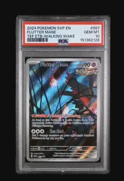 🔥🔥🔥2024 POKEMON SVP EN-SV BLACK STAR PROMO #097 FLUTTER MANE PSA 10 - Image 1