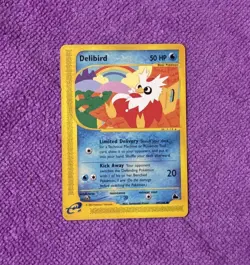 Pokemon TCG Delibird Skyridge 49/144 Regular Common 2003 LP - Image 1