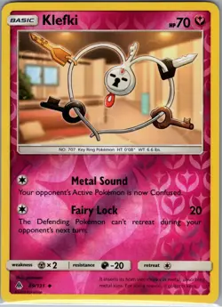 Klefki 89/131 Reverse Holo SM - Forbidden Light - Pokemon Card - NM - Image 1