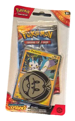 Pokemon Cards S&V: Surging Sparks PACHIRISU BLISTER PACK 1 Booster + Coin $2 +++ 820650853319 - Image 2