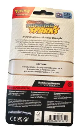 Pokemon Cards S&V: Surging Sparks PACHIRISU BLISTER PACK 1 Booster + Coin $2 +++ 820650853319 - Image 4