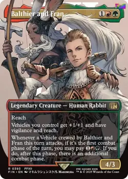 MTG Foil Balthier and Fran (0393) (Borderless) 393 FINAL FANTASY Magic - Image 1