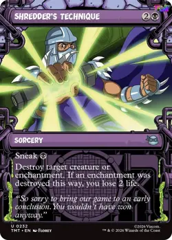 MTG Foil Shredder's Technique (Showcase) 232 Teenage Mutant Ninja Turtles Magic - Image 1