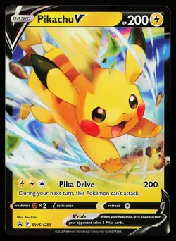 Pikachu V SWSH285 Holo Sword & Shield Promo Pokemon Card - Image 1